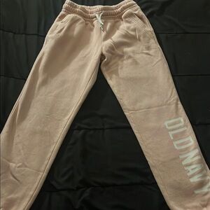 Old Navy Pink Joggers with Elastic Waistband and Cuffs